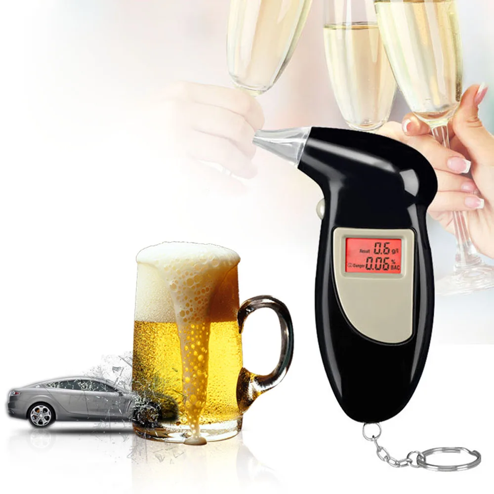 

Professional digital Alcohol Tester Detector Test Breathalyzer Analyzer LCD Detector Backlight Light Police Quick Response