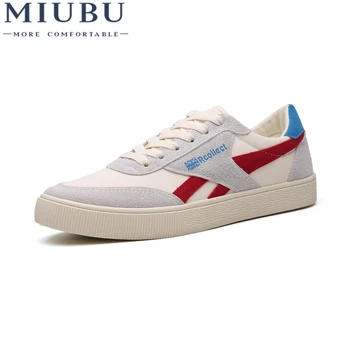 

MIUBU 2020 New Mens Casual Shoes Canvas Shoes For Men Lace-up Breathable Fashion Summer Autumn Flats Fashion Male Shoes