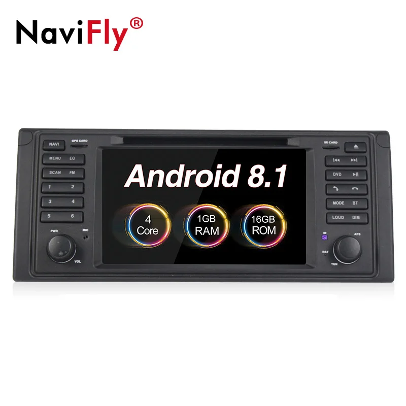 

NaviFly Android 8.1 Car dvd multimedia player radio audio for BMW E53 X5 E39 5/M5 97-06 E53 GPS Navigation BT RDS free Canbus