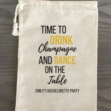 Пользовательское время, чтобы пить танец девичник похмелья свадебный душ восстановление выживания комплект подарок на свадьбу сумки вечерние мешки для конфет