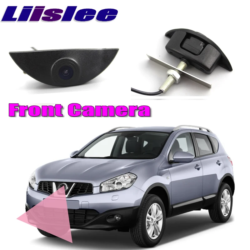 Передняя Автомобильная камера LiisLee для Nissan Qashqai J10 2006-2013, камера с логотипом, передняя решетка, камера, ручная работа, управление каналом, фронтальная камера