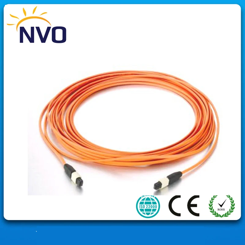 

12cores Multimode MPO Male to MPO Male Patch Cord,50/125,5Meter,B Type,Orange Color,3.0mm Mini Round LSZH Cable