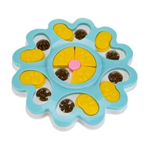Игрушка-головоломка для кормления домашних животных, цветочный дизайн, миска для собак, кошек, собак, игровая пластина, развивающая игрушка для щенков, дозатор для еды