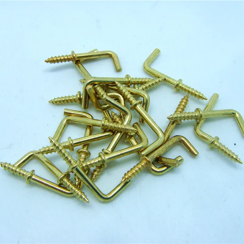 100pcs 23*9mm new mini hook gold metal hook small hook for furniture