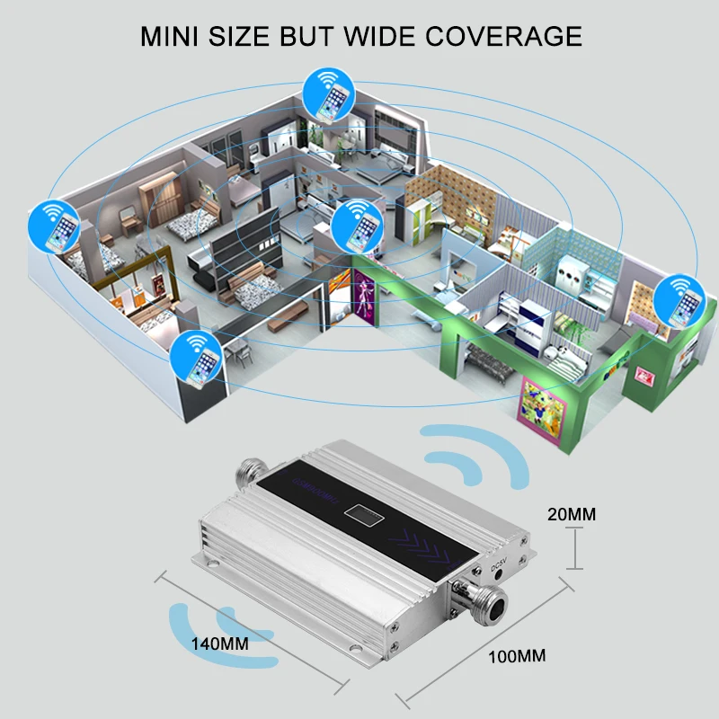 WCDMA ретранслятор 3g усилитель сигнала сотовой связи 2100 МГц UMTS ЖК-дисплей Мобильный телефон Payloadl интернет-связь Signa>