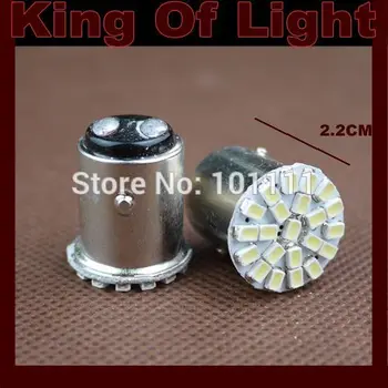 

100x car auto lights s25 P21/5W bay15d 1157 22 led smd 1157 22smd Brake stop led light bulb lamp white Free shipping