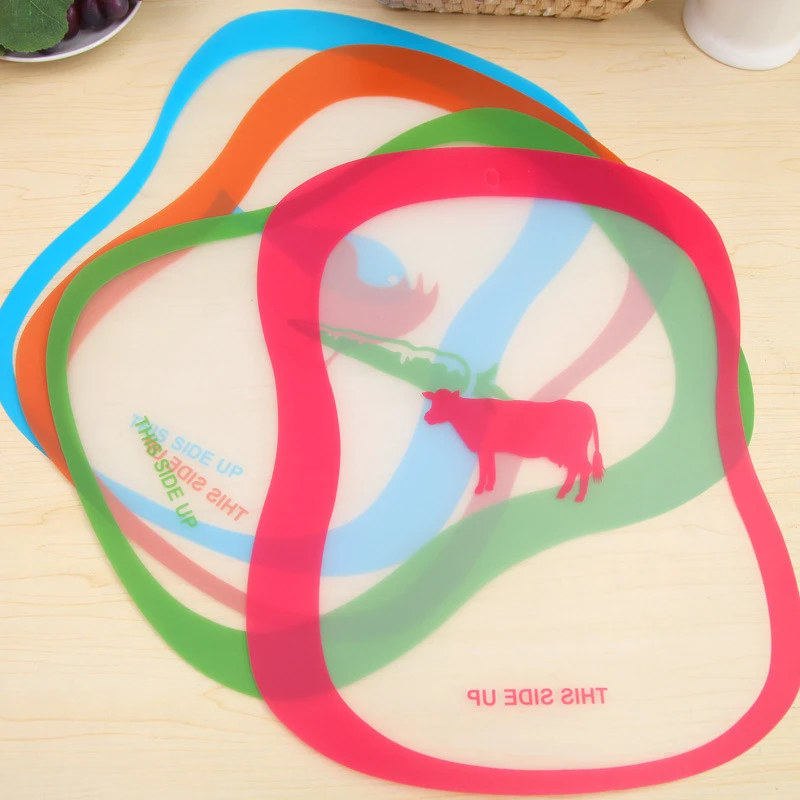 

Kitchen Cooking Tool Non-slip Frosted Fruit Vegetable Meat Plastic Cutting Board Transparent Kitchen Accessories Chopping Board