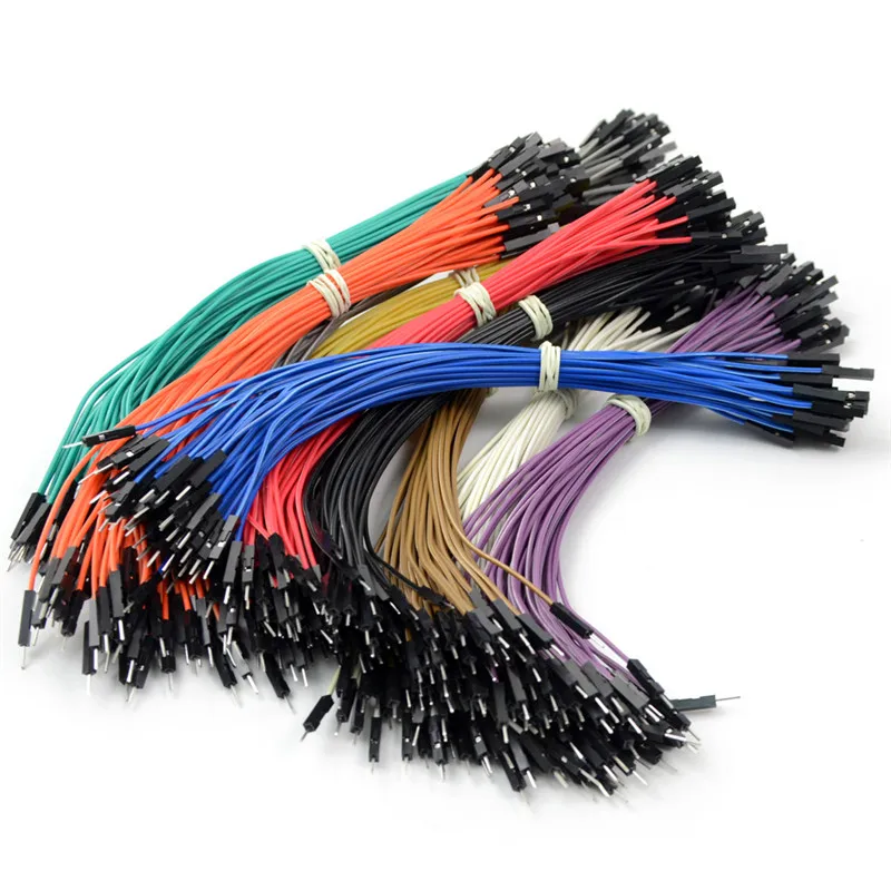 40 шт 20 см 2,54 мм Двуглавый Женский Мужской Dupont провод случайный цвет Соединительный кабель для Arduino P0.11