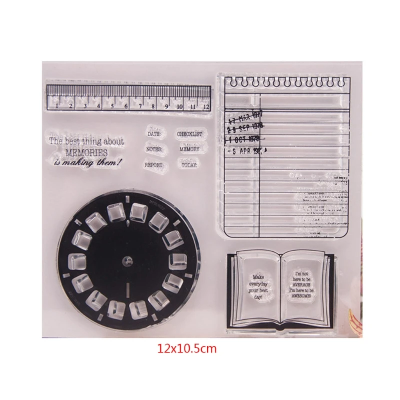 

Clock Clear Silicone Seal Stamp For DIY Album Scrapbooking Photo Card Decor Gift