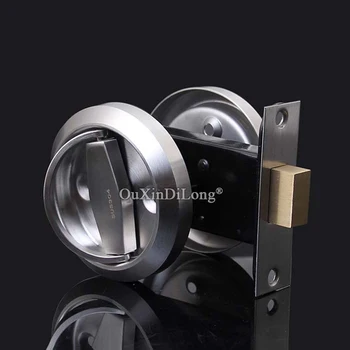 

10PCS Stainless Steel 304 Recessed Invisible Cup Handle Privacy Hidden Door Locks Cabinet Pulls Handle Fire Proof Disk Ring Lock