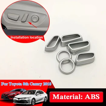 

QCBXYYXH Car Styling Car Interior Seat Adjustment Decoration Sequins Stickers Auto Accessories For Toyota 8th Camry 2018 2019