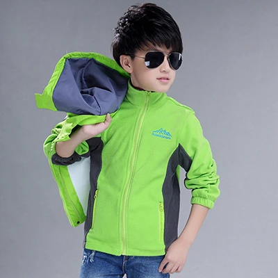 Детские модные куртки; сезон весна-осень; практичная куртка с капюшоном для мальчиков+ Съемная подкладка; комплекты верхней одежды из 2 предметов - Цвет: Model 1 Green
