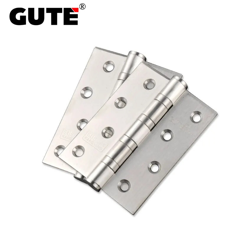 

GUTE Flat Open Door Hinges Thickness 3mm Ball Bearing Hinge length 107mm 304 Stainless Steel Furniture Gate Hinge Load 50kg 2pcs