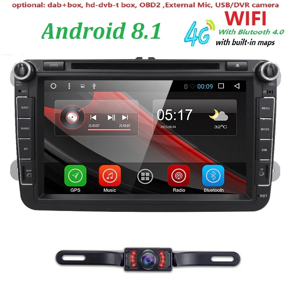 

Hizpo Car Multimedia dvd player Android 8.1 GPS 2Din Stereo For Volkswagen/VW/POLO/PASSAT/Golf/Skoda/Octavia/Seat/Leon Radio dab