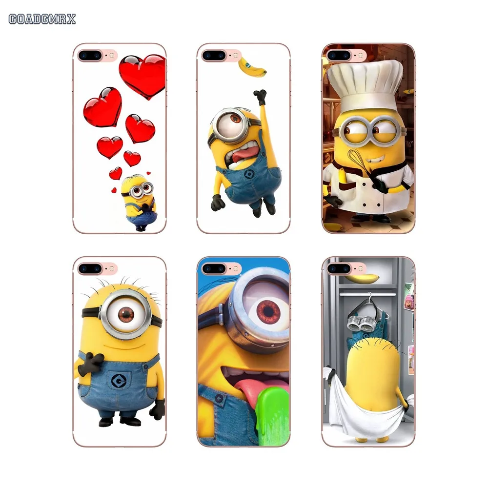 

For Samsung Galaxy J3 J5 J7 A3 A5 A7 2015 2016 2017 Note 3 4 5 8 Soft Transparent Shell Covers Despicable Me Minions