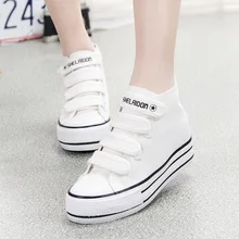 Women Casual2016 New Autumn Fashion Canvas Shoes Woman Casual Flat Women Height Increase