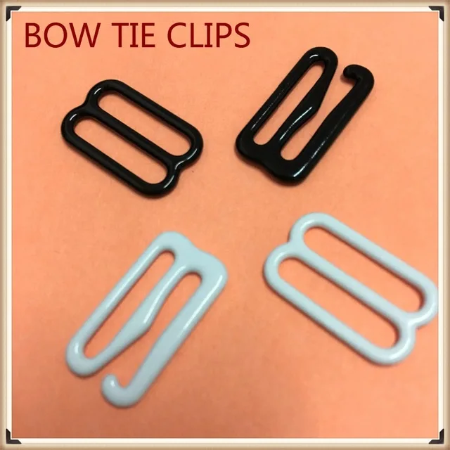 

Metal bow tie Hardware Necktie Hook Bow Tie or Cravat Clips Fastener to Make Adjustable Straps on Bow Tie buckles dips 100 sets