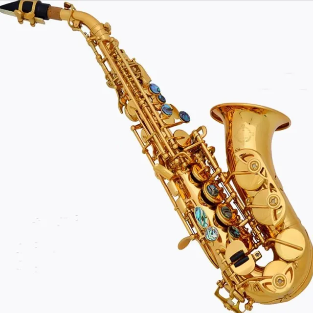 New brand SUZUKl children's Soprano Saxophone musical instrument sax B electrophoresis gold