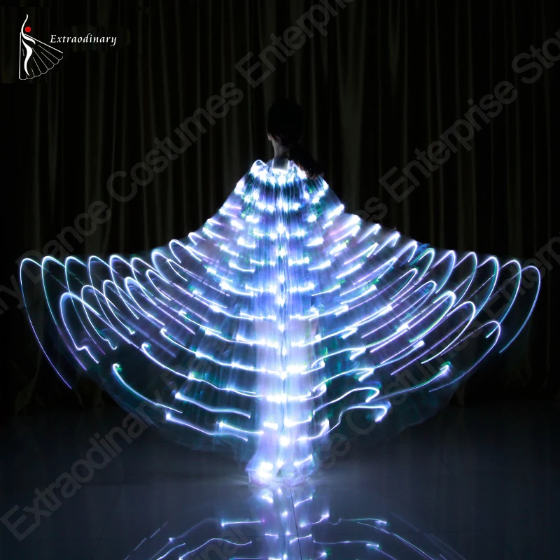  New Wings Sticks Adult Led Isis With Adjustable Belly Dance lamp Props 360 Degrees Accessories Chil