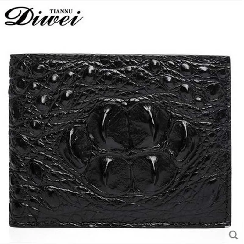 diwei 2017 new hot  crocodile genuine leather men wallet  cross section wallet leisure personality quality goods men purse
