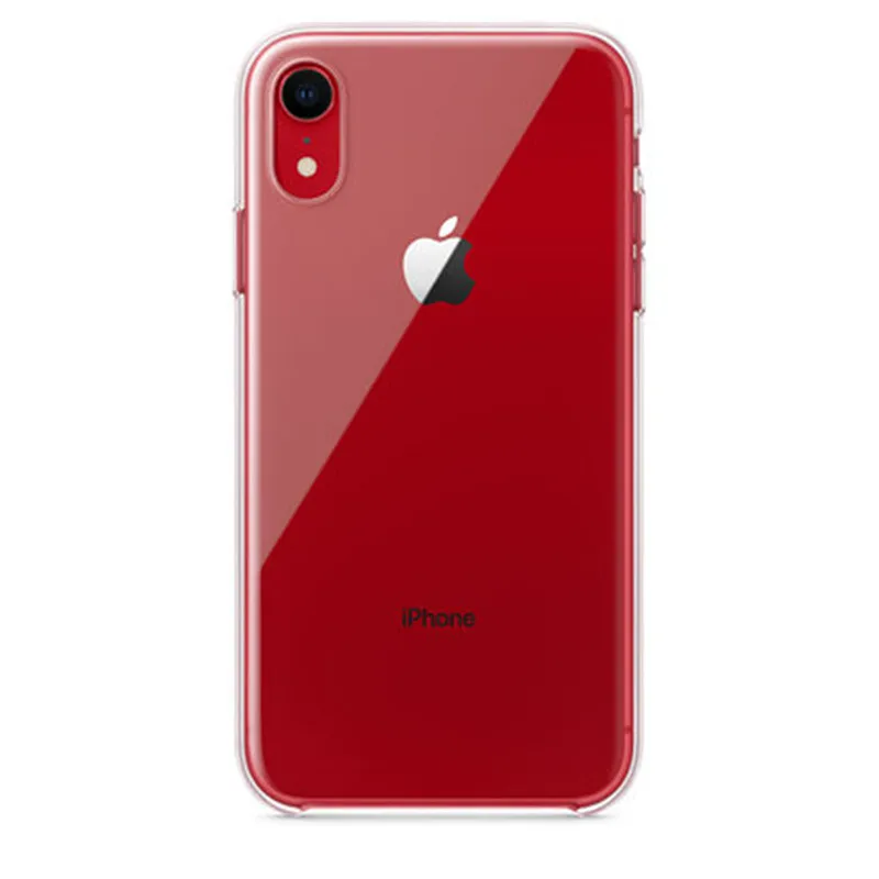 Red Для iphone XR прозрачный чехол, гибкий ТПУ противоударный, 6 вариантов цвета, Чистый Прозрачный для iphone XS MAX X XS 7 8 PLUS, чехол S - Цвет: Red