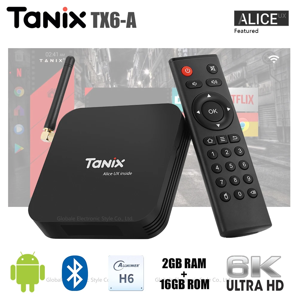 

Original Tanix TX6 - A Smart TV Box Android 9.0 Allwinner H6 6K Set-top Box HDMI Set Top Box Bluetooth Media Player