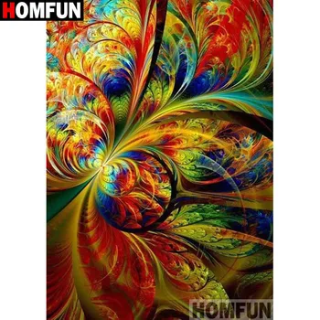 

HOMFUN Full Square/Round Drill 5D DIY Diamond Painting "Colored flower" 3D Embroidery Cross Stitch 5D Home Decor A16135