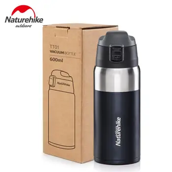 

Naturehike 600ML Sport Bottle Outdoor Travel Mug Stainless Steel Coffee Thermos Cups Tourism Camping Portable kettle NH18T001-T