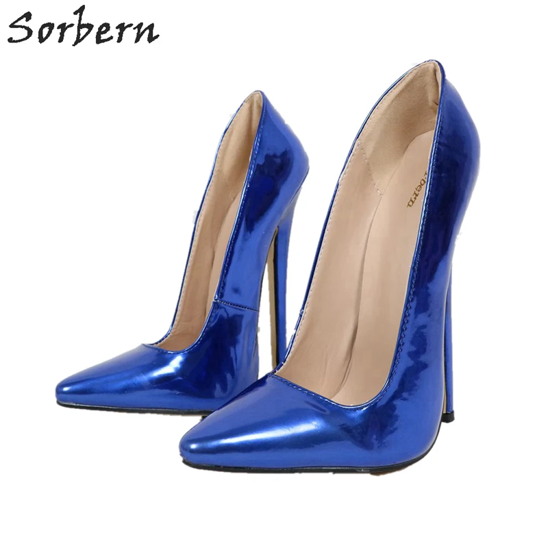 blue designer heels