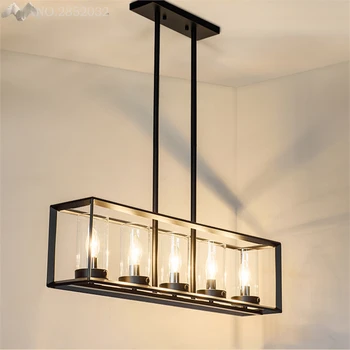 

Nordic Vintage Retro Pendant Edison Light Industrial Loft Antique Lamps Black Wrought Iron Chandelier Art Fixture Light