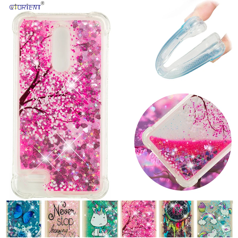 

For LG K11 Plus K30 K10 2018 Glitter Liquid Case LG K11+ K 11 30 10 LGK11 LGK30 Dynamic Love Heart quicksand Silicone TPU Cover