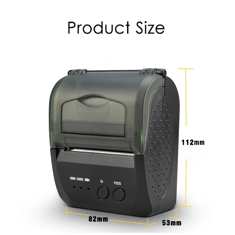 Портативный мини Bluetooth принтер беспроводной Термальный чековый принтер для мобильного телефона 58 мм Счетная машина для магазина