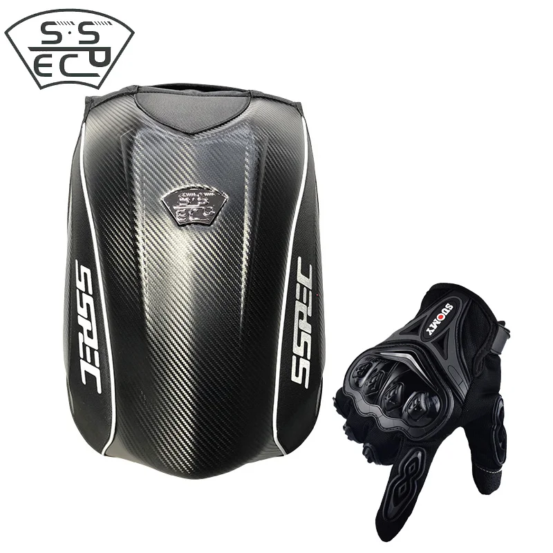 

SSPEC Riding Travel Equipment Luggage Helmet Bags Motorcycle Backpack Waterproof Carbon Fiber Computer Double Shoulder Backpack