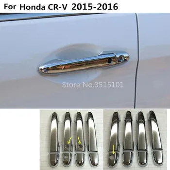 

Car Styling Cover Detector Stick Frame Lamp Trim ABS Chrome Car Door Armrest Handrail Handle 8pcs For Honda CRV CR-V 2015 2016