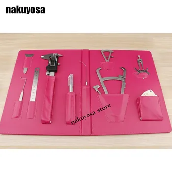 

10pcs/set stainless steel Medical Ophthalmology Equipment Double eyelids Designer Nose fat Measuring instrument Measuring kit