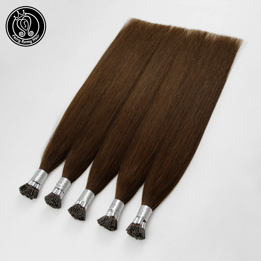 Фея Волосы Remy 0 8 г/локон 16 &quot18&quot 20 &quotRemy настоящие необрезанные волосы для