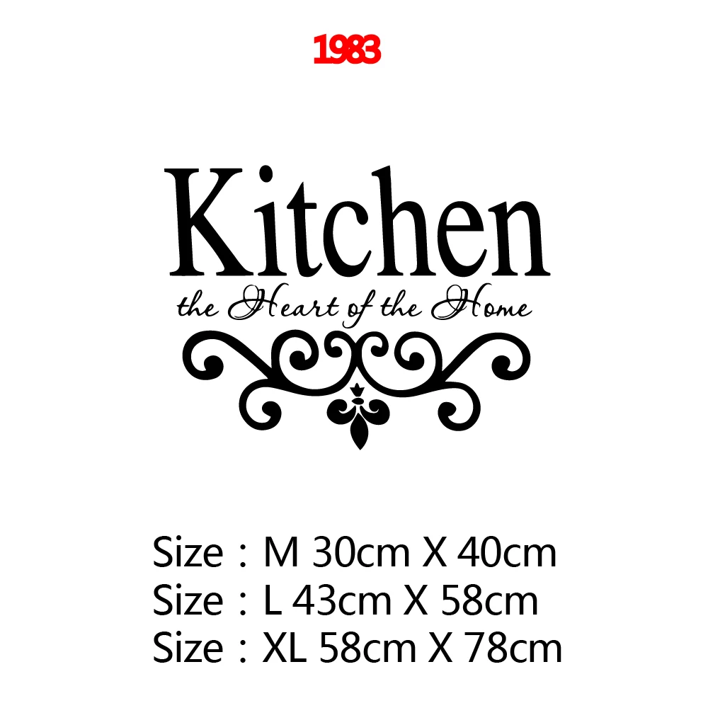 Kitchen Wall Stickers DIY Art Decal Decoration Dining Hall Wallpapers PVC Wall Decals