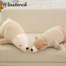 2017 New lovely Polar bear 1PC 35cm/50cm plush toy Cute bear throw pillow, baby toy ,birthday gift Stuffed Animals Dolls WW175