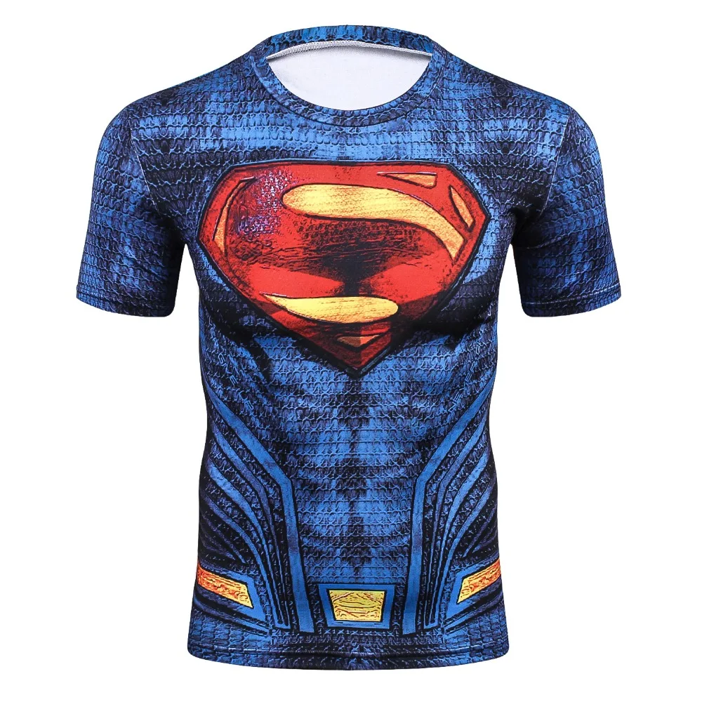 New Superman Men's T Shirt 3D Printed T shirts High Quality Men Short leeve Fitness Cosplay