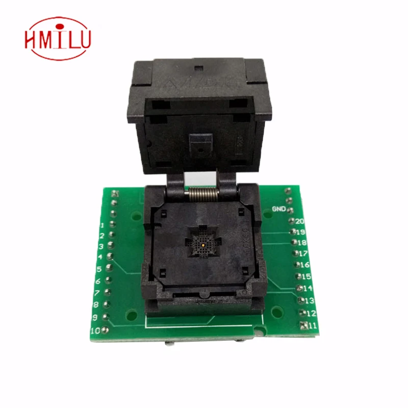

QFN20 MLF20 WLCSP20 to DIP20 Double-Board Programming Socket Adapter Pitch 0.5mm IC Body Size 4x4mm IC550-0204-009-G Test Socket