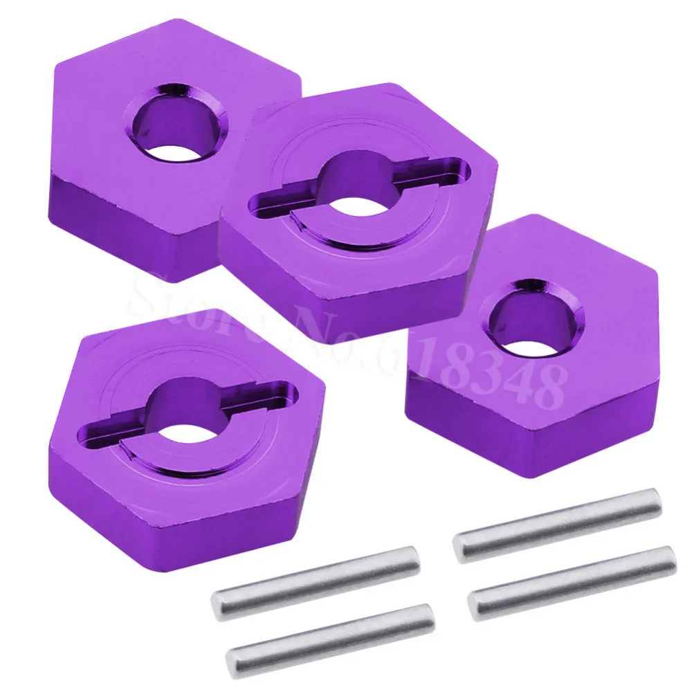 4pcs Aluminum 12mm Wheel hubs Hex With Pins 1 5x9 5mm For Traxxas 1 16 Slash