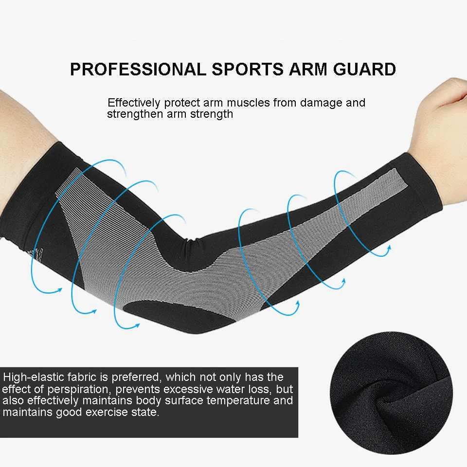 1 أزواج للجنسين الذراع دفئا الشمس الأشعة فوق البنفسجية حماية الرياضة تشغيل الدراجة الدراجات كرة السلة الكرة الطائرة الغولف الكوع أكمام أذرع ...