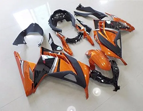 

Orange Black Silver Complete Fairing Injection for 2013-2017 Kawasaki Ninja 300 2014 EX300R EX-300R