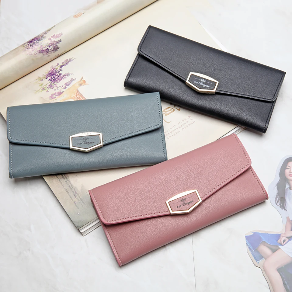 Женский кошелек CarrKen Длинный с отделением для монет карт Portefeuille Femme|Кошельки| |