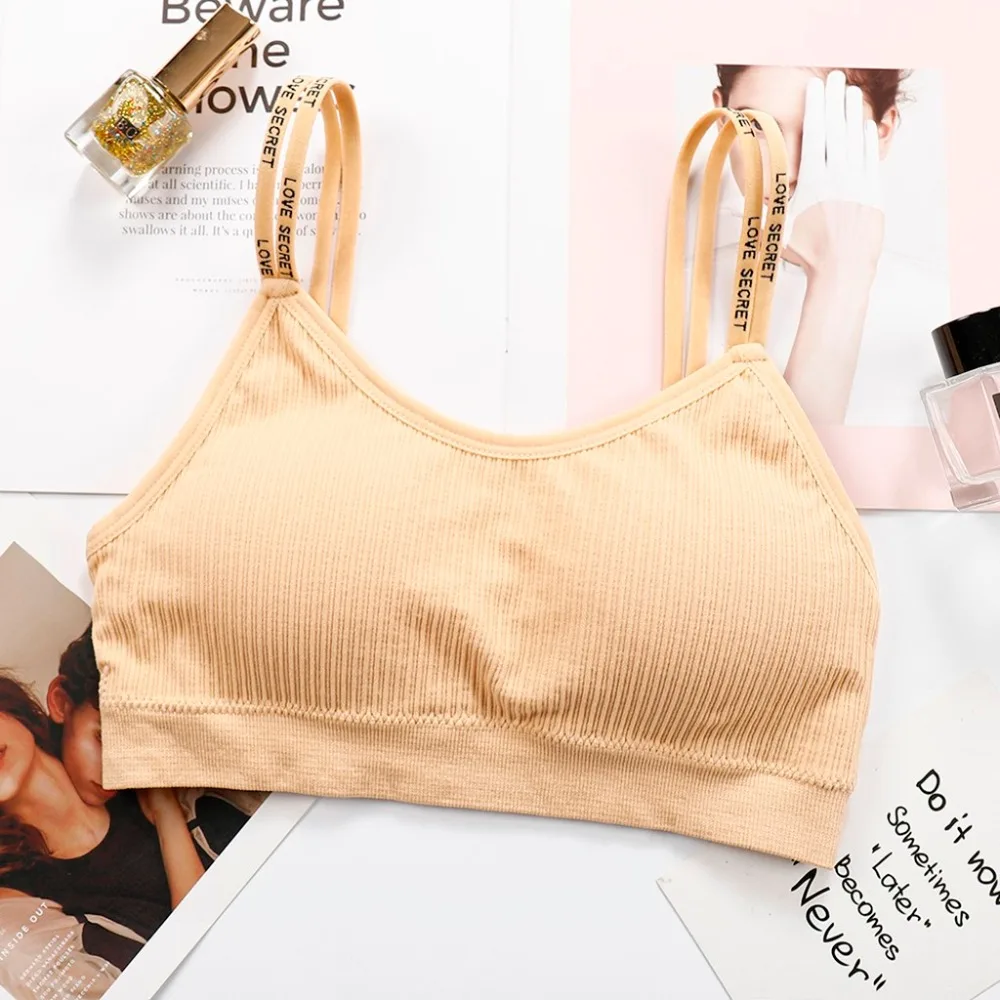 new fashion Red women tanks Women Sexy Bra Solid Vest Seamless Breathable Push Up Top Underwear Breathable Sleep Bra BR3