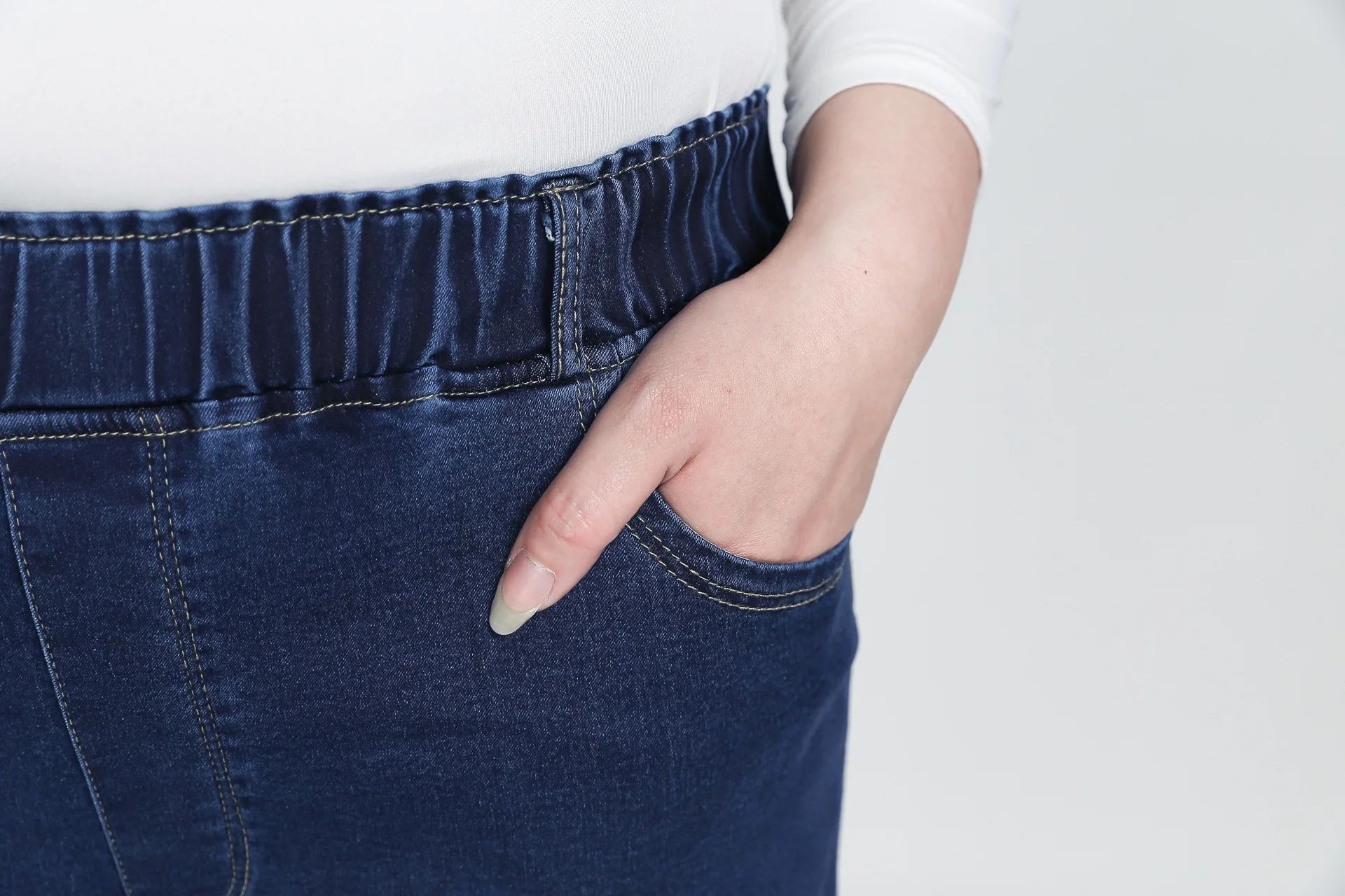 TUHAO женские джинсы с высокой талией 9XL 8XL 7X 6XL размера плюс брюки офисные повседневные женские штаны джинсовые штаны-карандаш 5XL LZ63