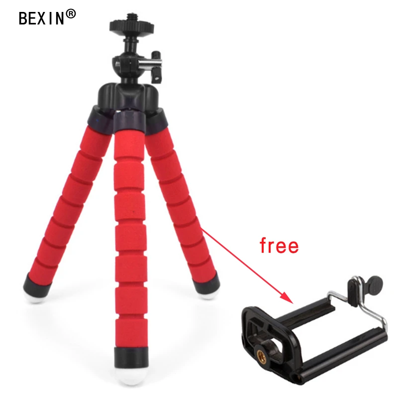 Trípode de pulpo móvil teléfono celular trípode Mini trípode auto temporizador en directo de escritorio para soporte Clip cámara|Trípodes| - AliExpress