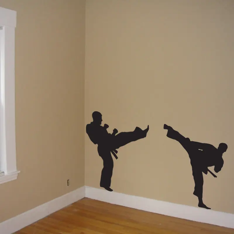 Martial Arts Wall Mural, kick Decal Wall Art, martial arts, Vinyl