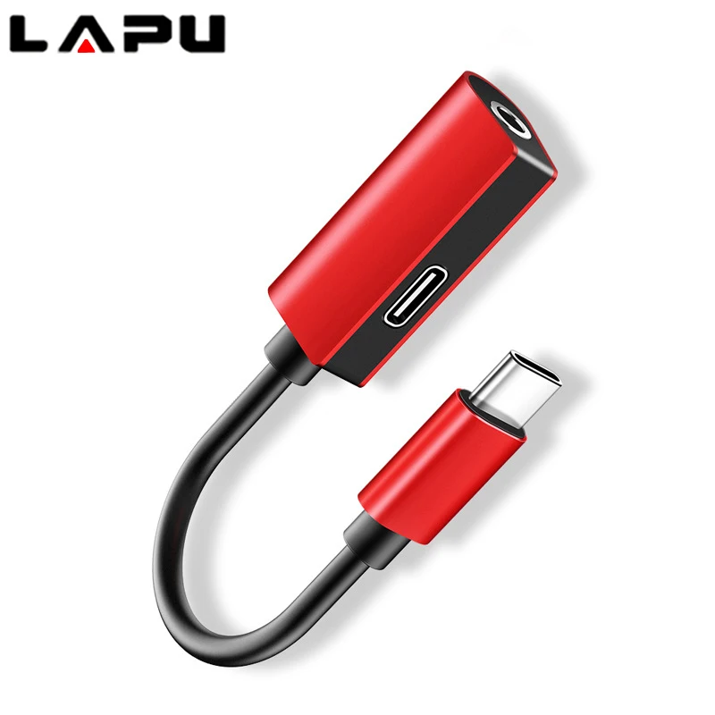 

LAPU Headset Converter Cable 2 in 1 Type-C To 3.5 Jack Audio Cable and Charger Music Adapter For Xiaomi Mi6 Letv Pro Type C