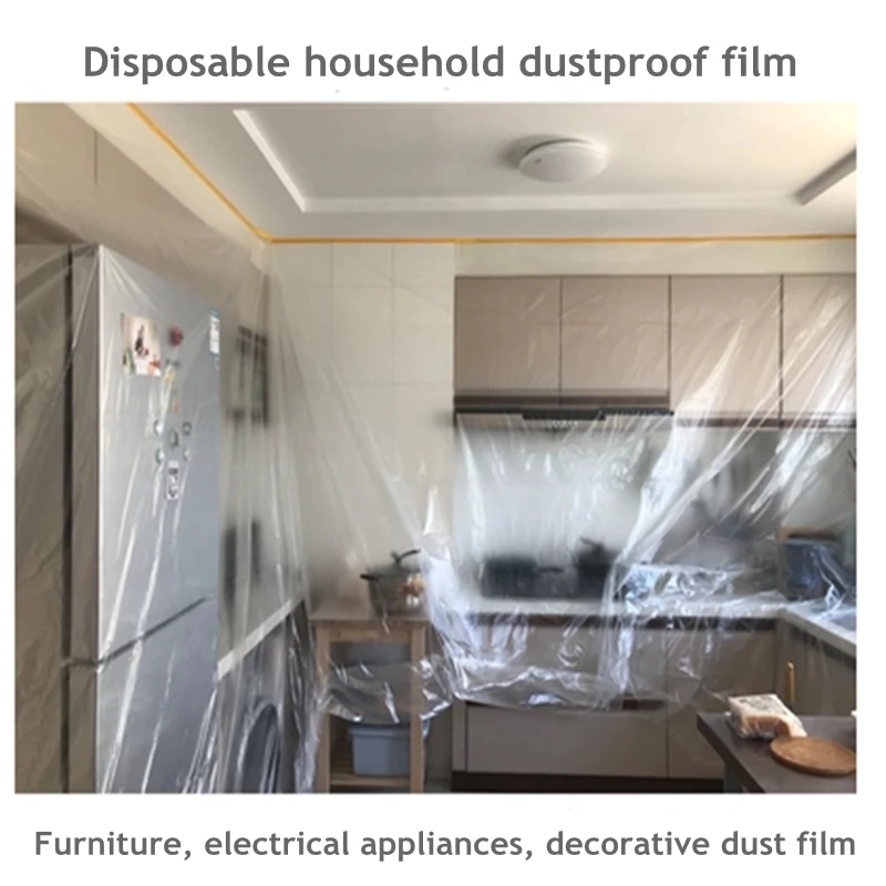 

1pcs Decoration dustproof plastic film furniture dustproof protective film disposable dustproof sofa cover 1.8M*20M